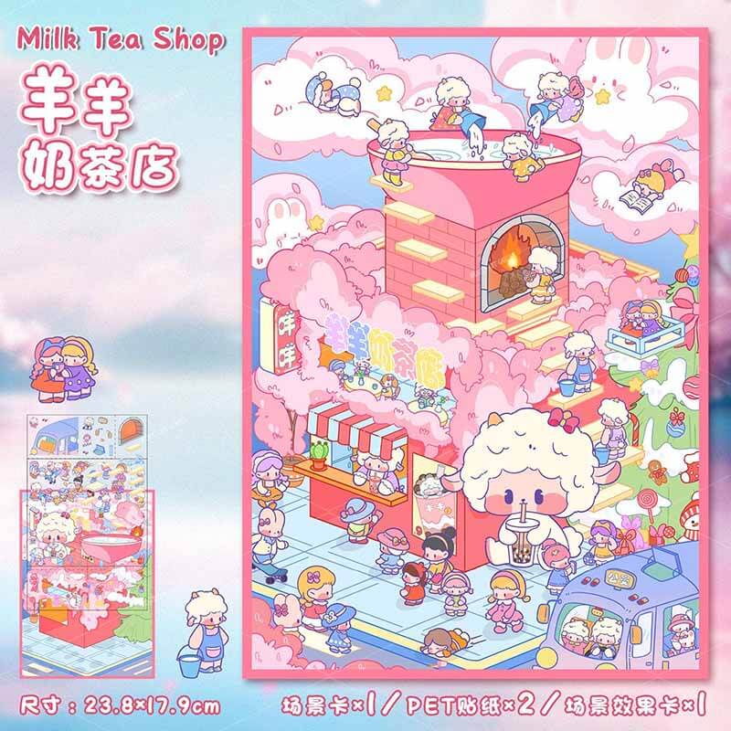 Sweet Wish Tales DIY 3D Scene Stickers 2 Cute Miniature Scenes(L)