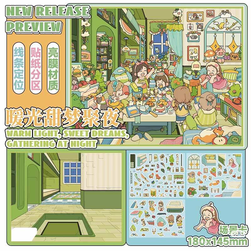 Sweet Wonderland DIY 3D Scene Stickers With Guide Lines(S)