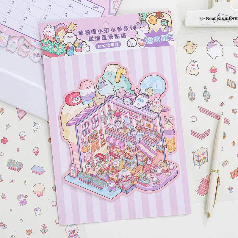 Sweetland Trio DIY 3D Scene Stickers 3 Cute Miniature Scenes