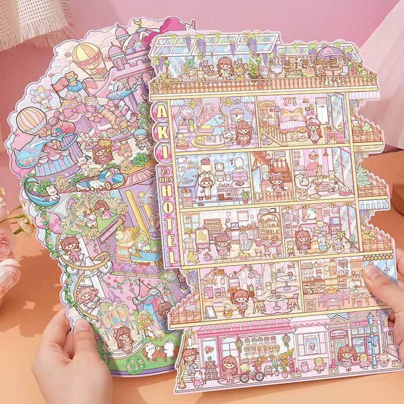 Sweetscape Diaries DIY 3D Scene Stickers 2 Cute Miniature Scenes(L)