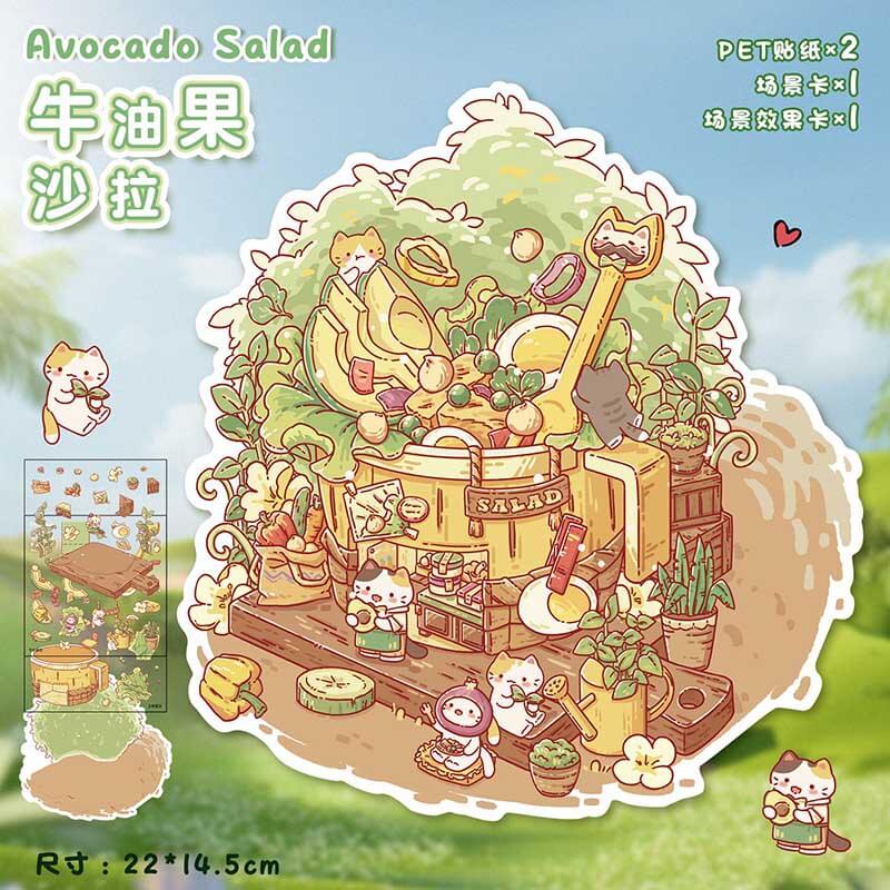 Teacup Tales DIY 3D Scene Stickers 4 Cute Miniature Scenes(M)
