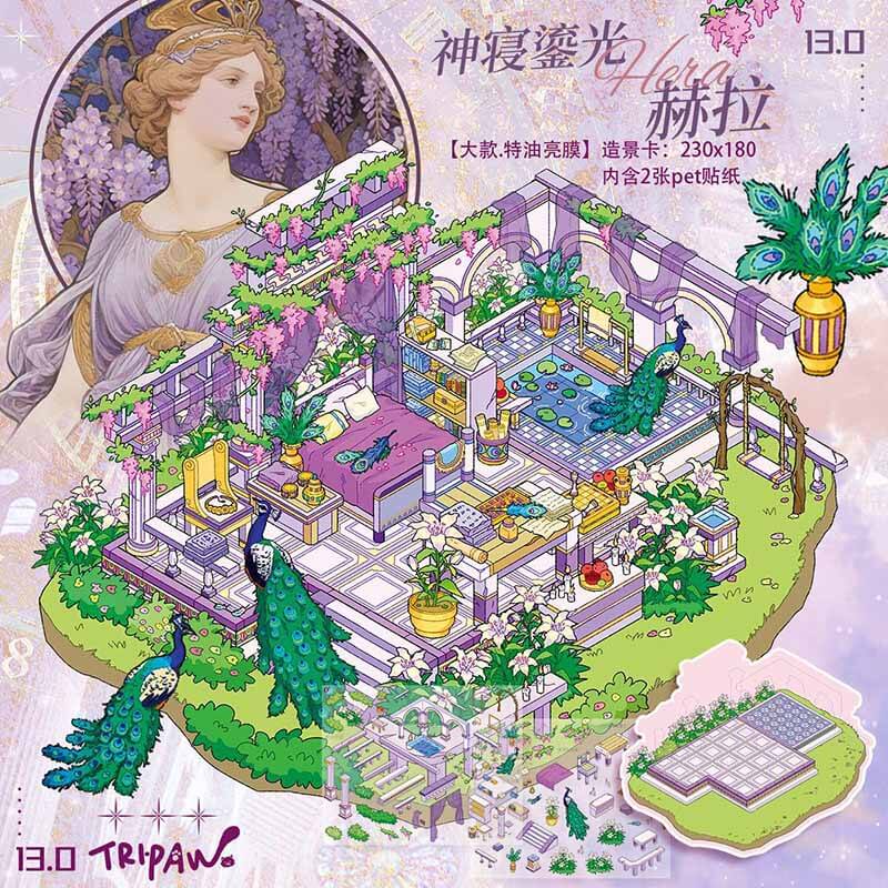 Temple of Wisdom DIY 3D Scene Stickers 4 Cute Miniature Scenes(L)