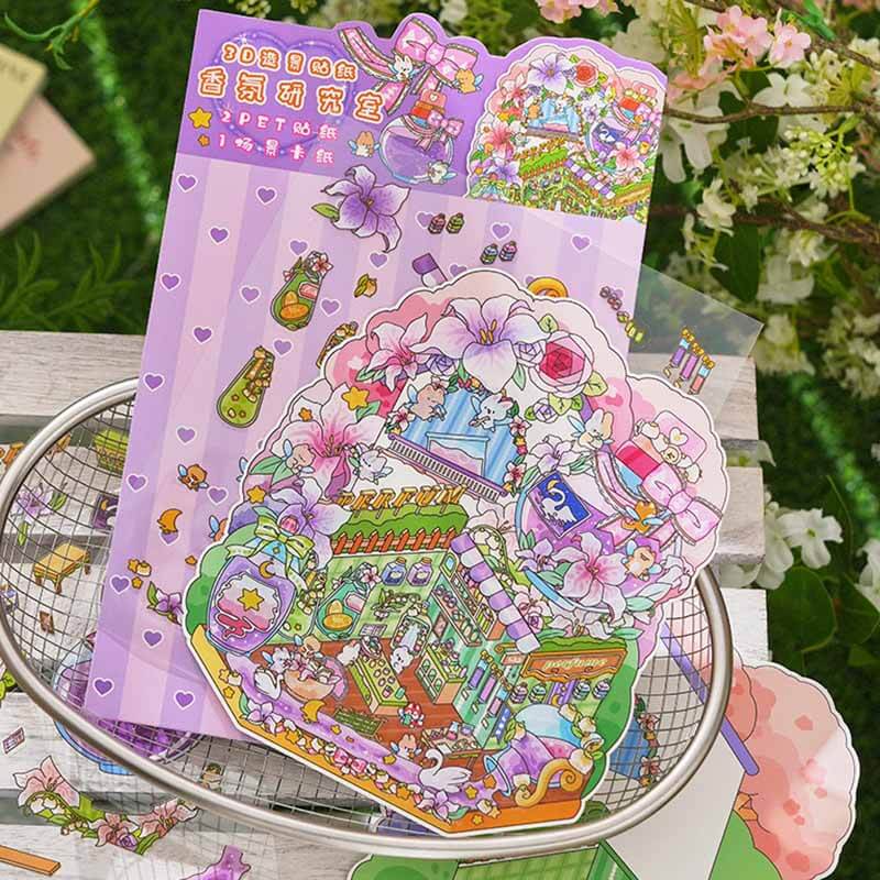 The Curious Bureau DIY 3D Scene Stickers 4 Cute Miniature Scenes(M)