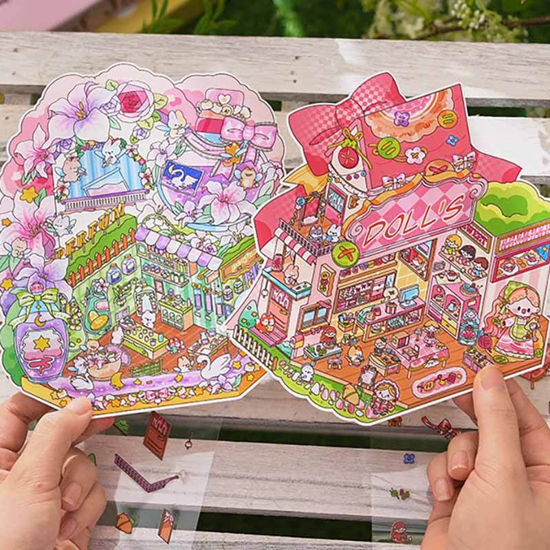 The Curious Bureau DIY 3D Scene Stickers 4 Cute Miniature Scenes