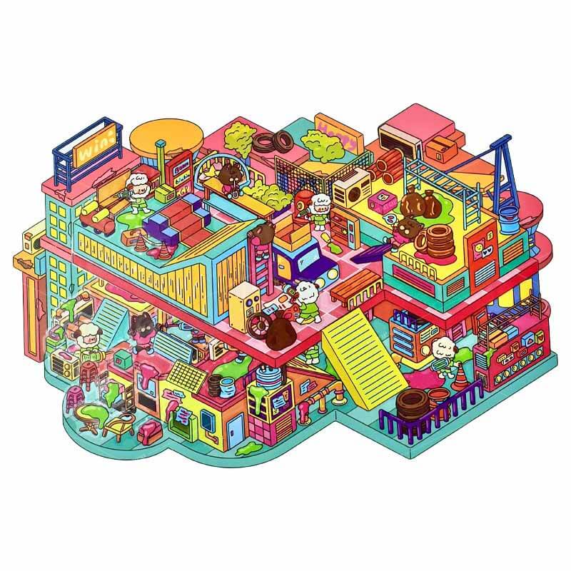 The Haunted Carnival DIY 3D Scene Stickers 2 Cute Miniature Scenes(L)