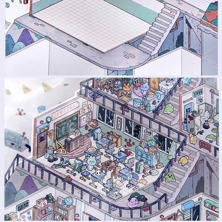 The Witch's Society DIY 3D Scene Stickers 2 Cute Miniature Scenes(M)