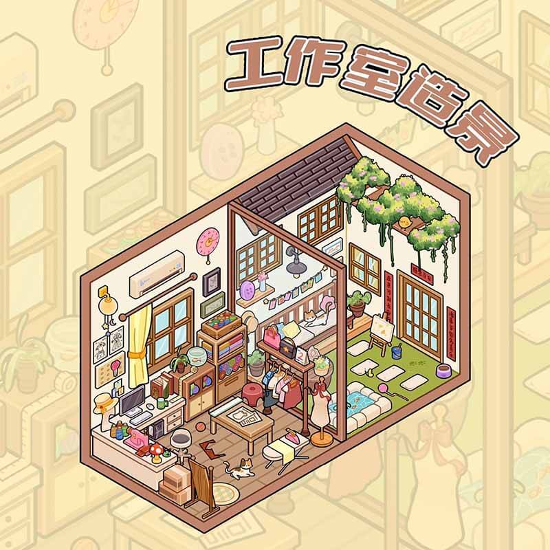 Thematic Corners DIY 3D Scene Stickers 4 Cute Miniature Scenes(S)