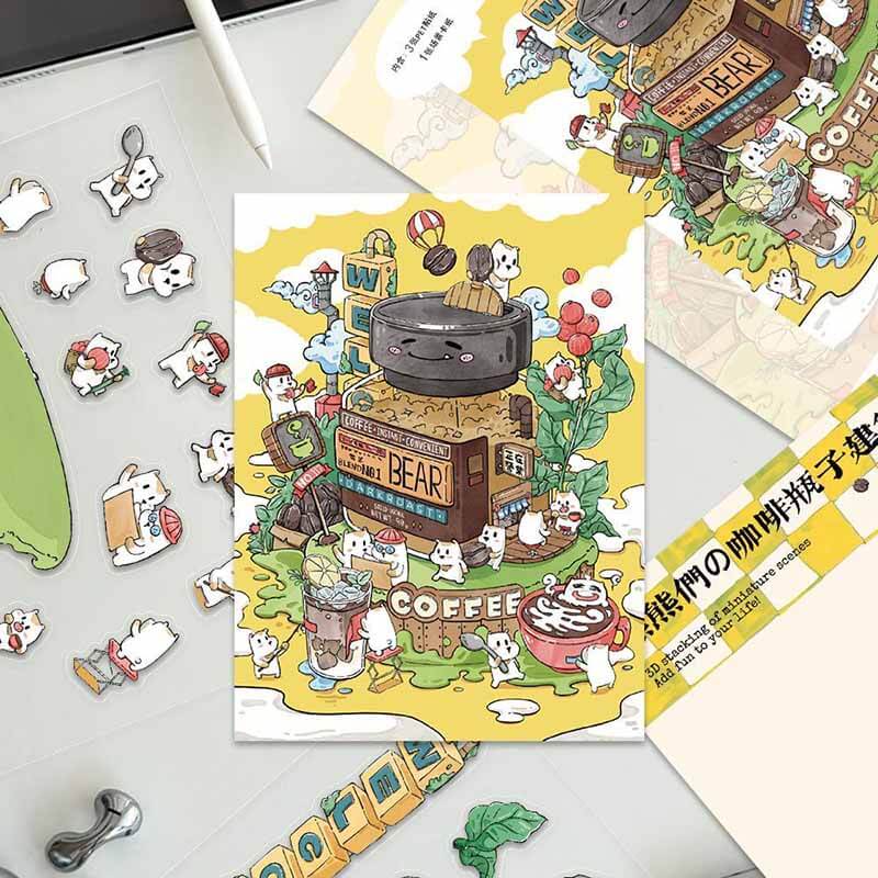 Thematic Corners DIY 3D Scene Stickers 4 Cute Miniature Scenes