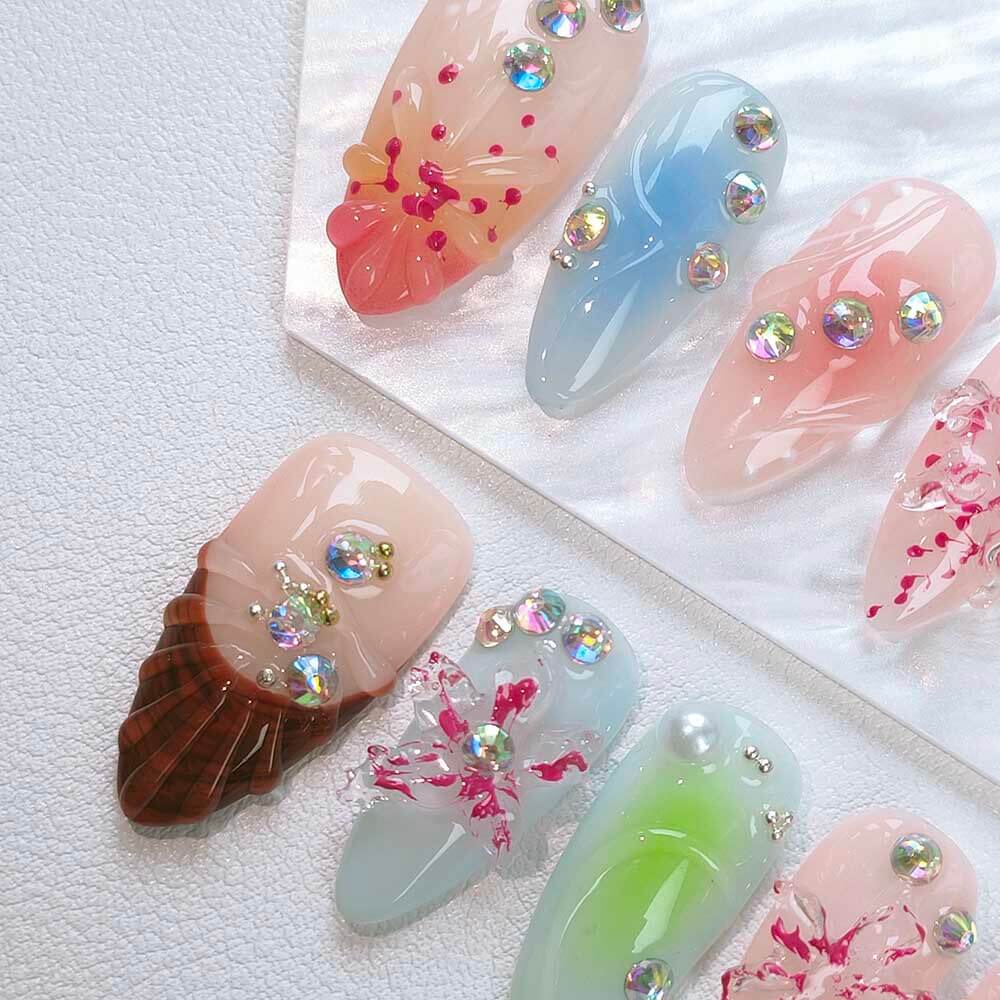 Beauty Art Garden Press On Nails Tideflower 126