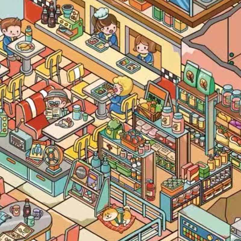 Time Traveler’s Home DIY 3D Scene Stickers 4 Miniature Scenes(XL)
