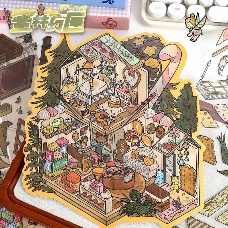 Timeless Tales DIY 3D Scene Stickers 2 Cute Miniature Scenes(L)