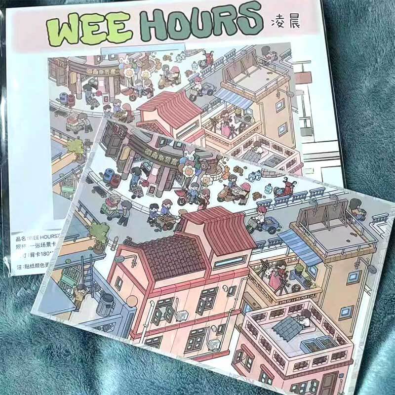 Tiny Town Tales DIY 3D Scene Stickers 4 Cute Miniature Scenes