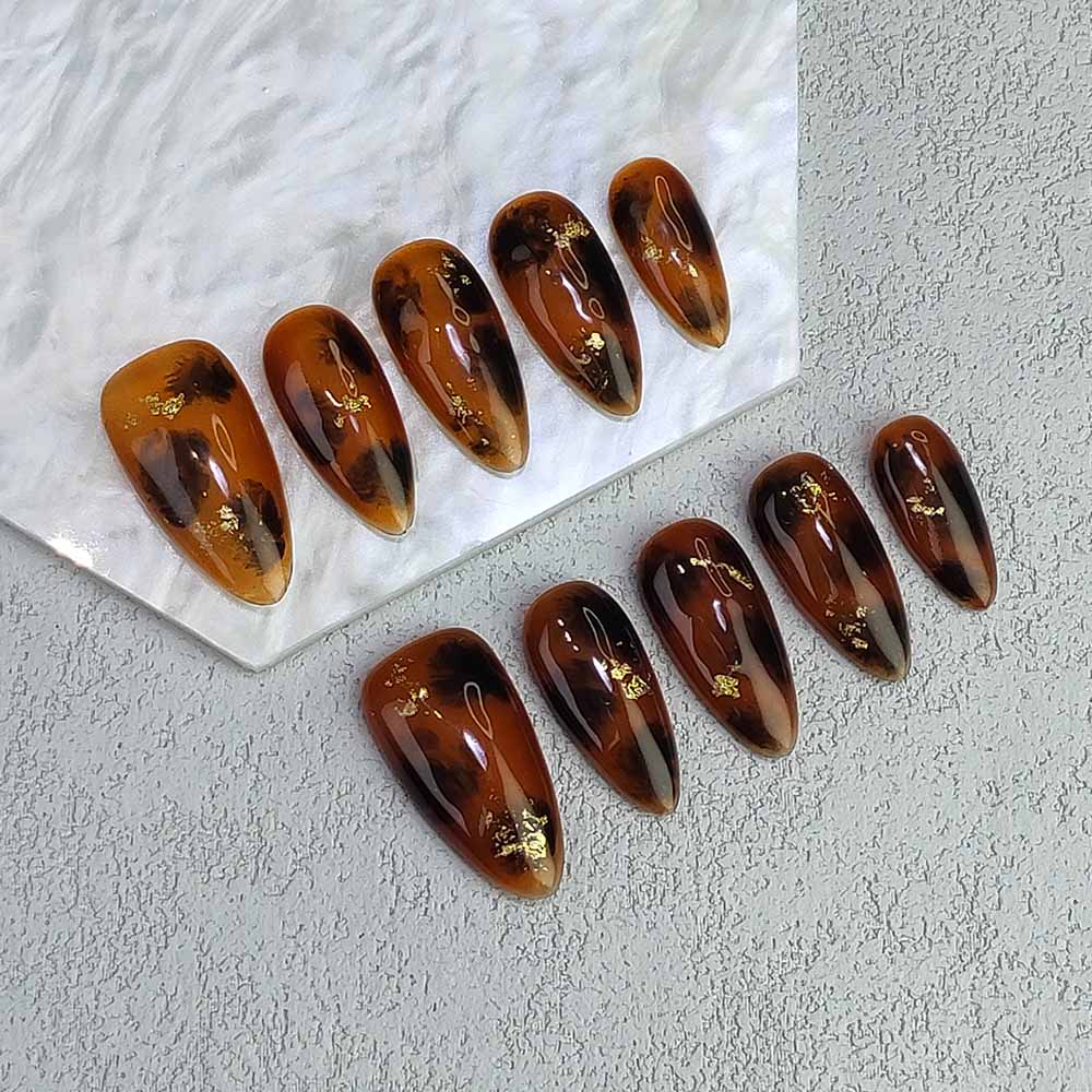 Beauty Art Garden Press On Nails Tortoiseshell Starlight 177