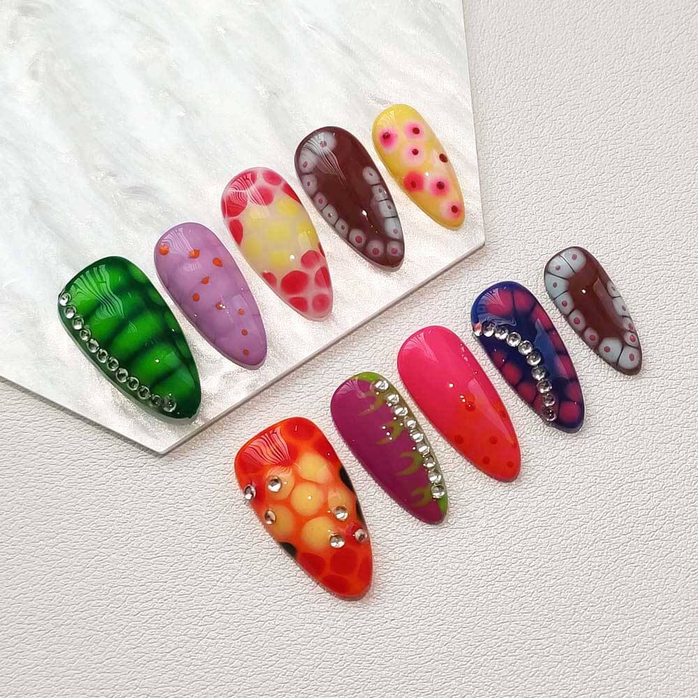 Art Garden Press On Nails Jeweled Verdure 71