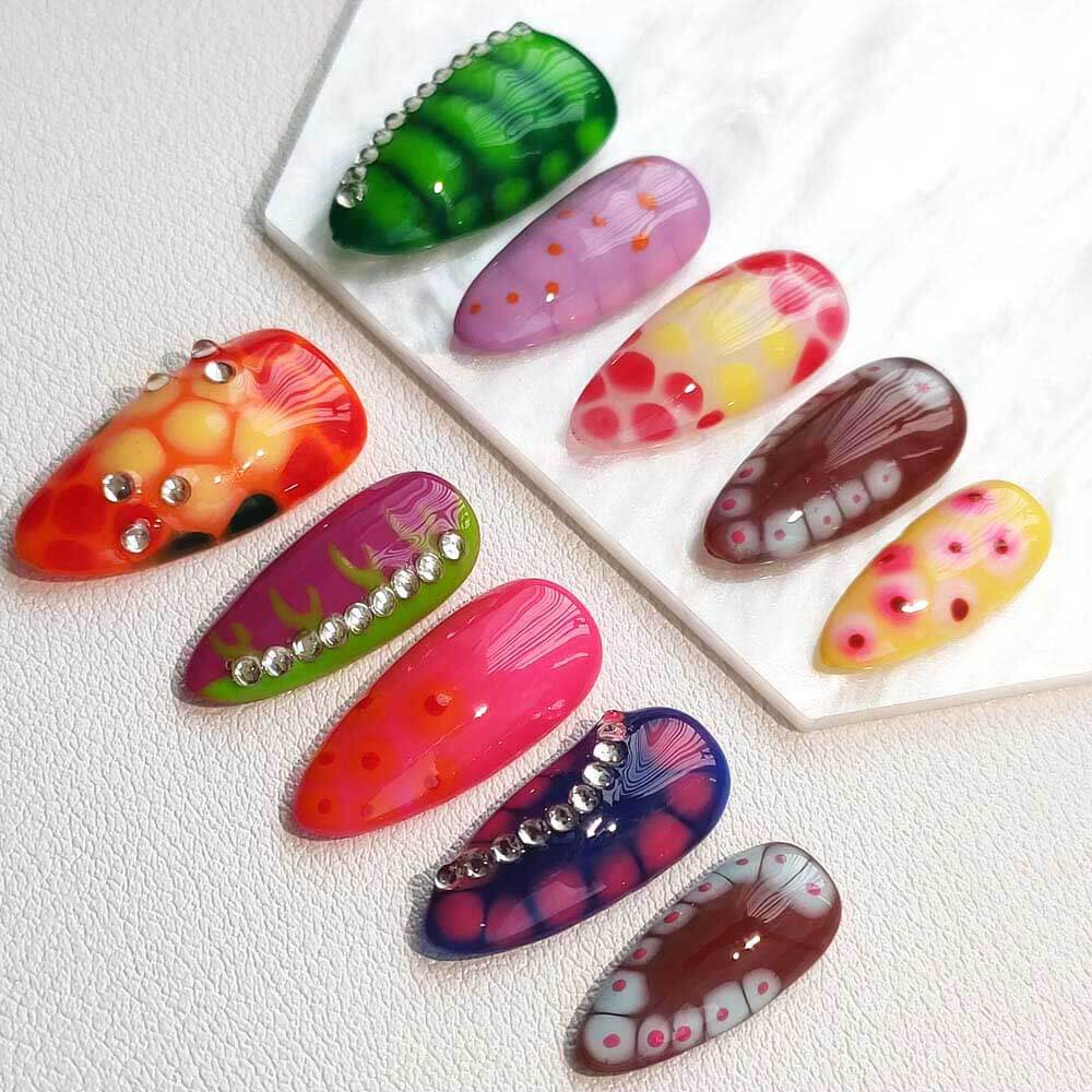 Art Garden Press On Nails Jeweled Verdure 71