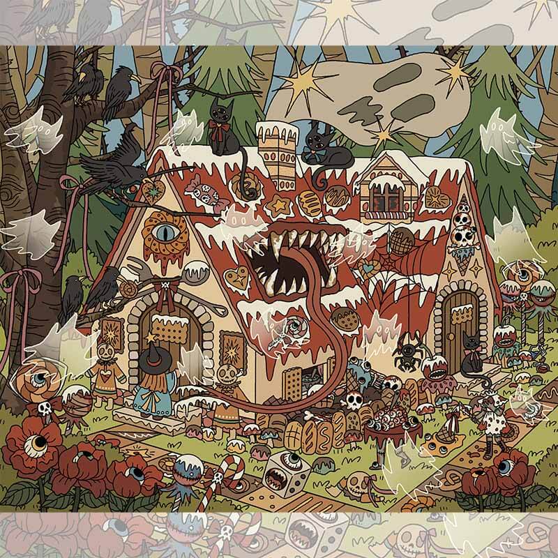 Twisted Fairytale DIY 3D Scene Stickers 4 Cute Miniature Scenes(M)