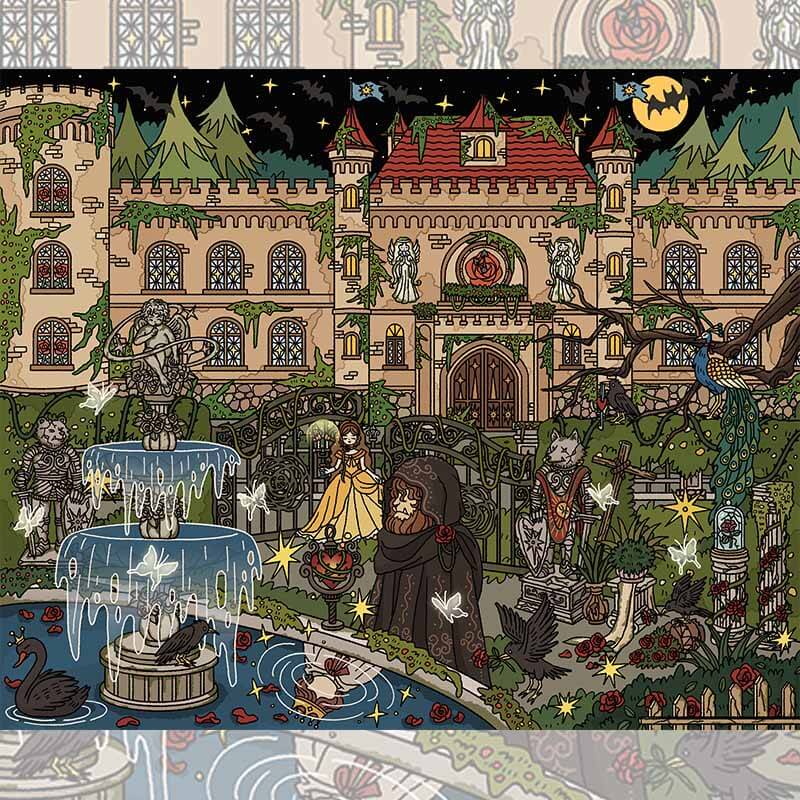 Twisted Fairytale DIY 3D Scene Stickers 4 Cute Miniature Scenes(M)
