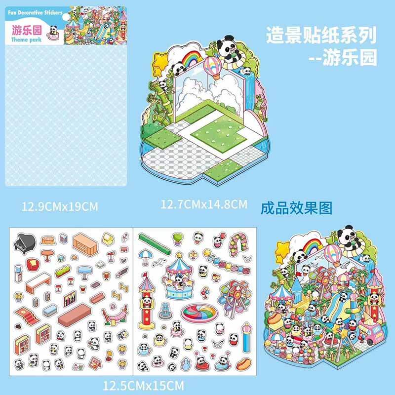 Urban Adventures DIY 3D Scene Stickers 4 Cute Miniature Scenes(S)