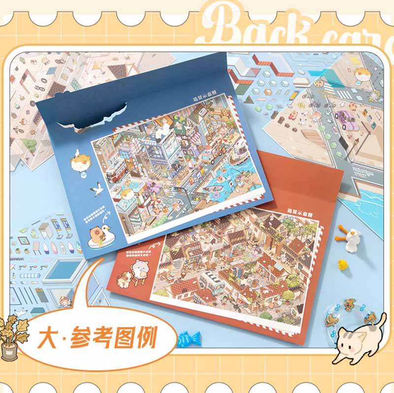 Urban Charm DIY 3D Scene Stickers 2 Cute Miniature Scenes