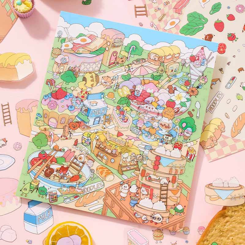 Urban Pocket DIY 3D Scene Stickers 2 Cute Miniature Scenes(L)