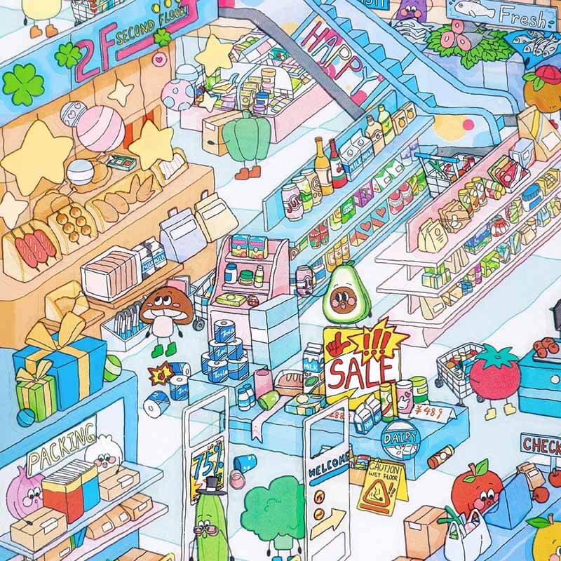 Urban Pocket DIY 3D Scene Stickers 2 Cute Miniature Scenes(L)