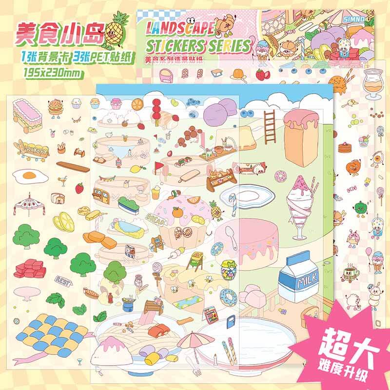 Urban Pocket DIY 3D Scene Stickers 2 Cute Miniature Scenes(L)