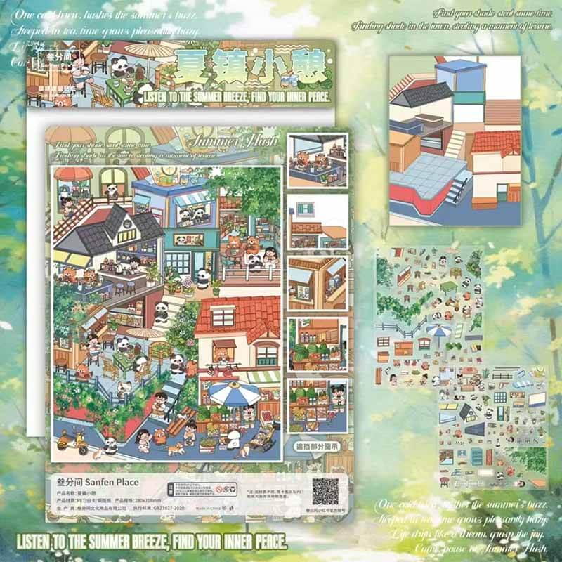 Urban Serenade DIY 3D Scene Stickers 3 Cute Miniature Scenes(L)