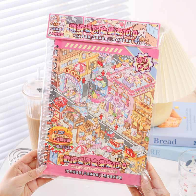 Urban Street Collection DIY 3D Sticker Book 7 Cute Scenes(L)