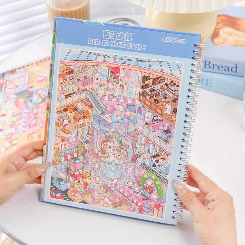 Urban Street Collection DIY 3D Sticker Book 7 Cute Scenes(L)