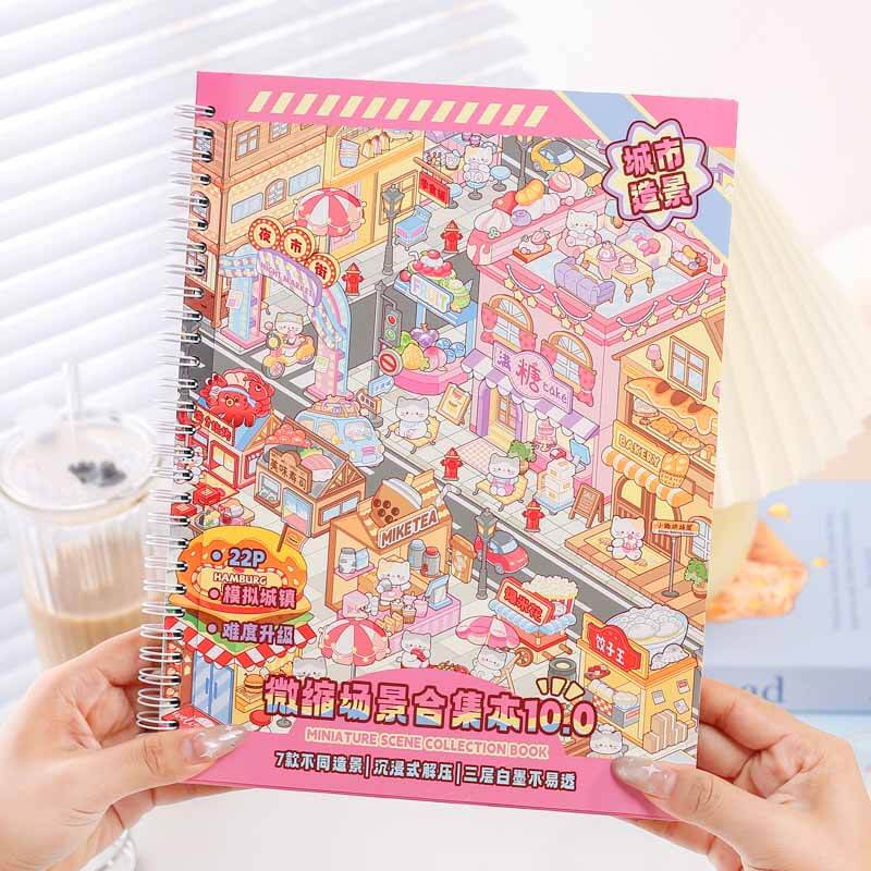 Urban Street Collection DIY 3D Sticker Book 7 Cute Scenes(L)