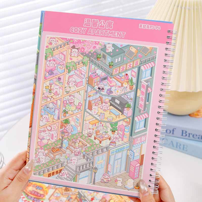 Urban Street Collection DIY 3D Sticker Book 7 Cute Scenes(L)