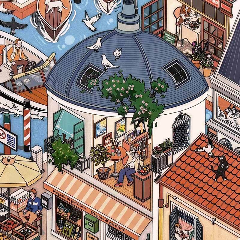 Venetian Escape DIY 3D Sticker 2 Cute Miniature Scenes(xL)