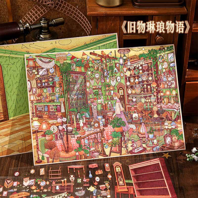 Vintage Manor DIY 3D Scene Stickers With Guide Lines(XXL)