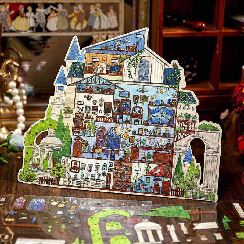 Vintage Manor DIY 3D Scene Stickers With Guide Lines(XXL)