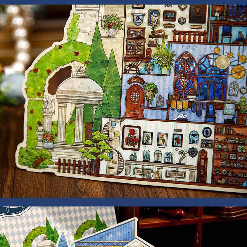 Vintage Manor DIY 3D Scene Stickers With Guide Lines(XXL)
