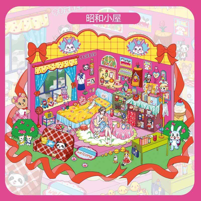 Vintage Wonders DIY 3D Scene Stickers 4 Cute Miniature Scenes (M)