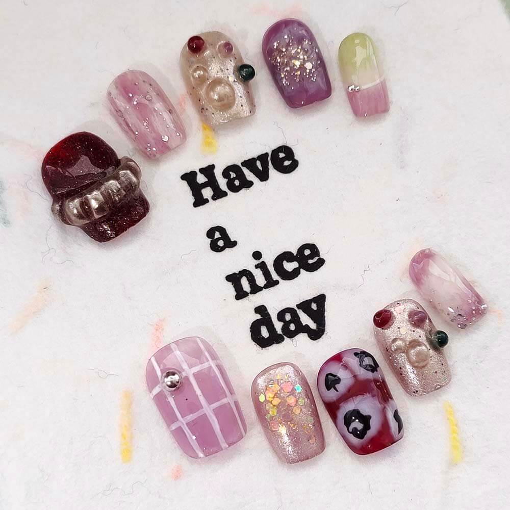 Art Garden Press On Nails Violet Reverie 89