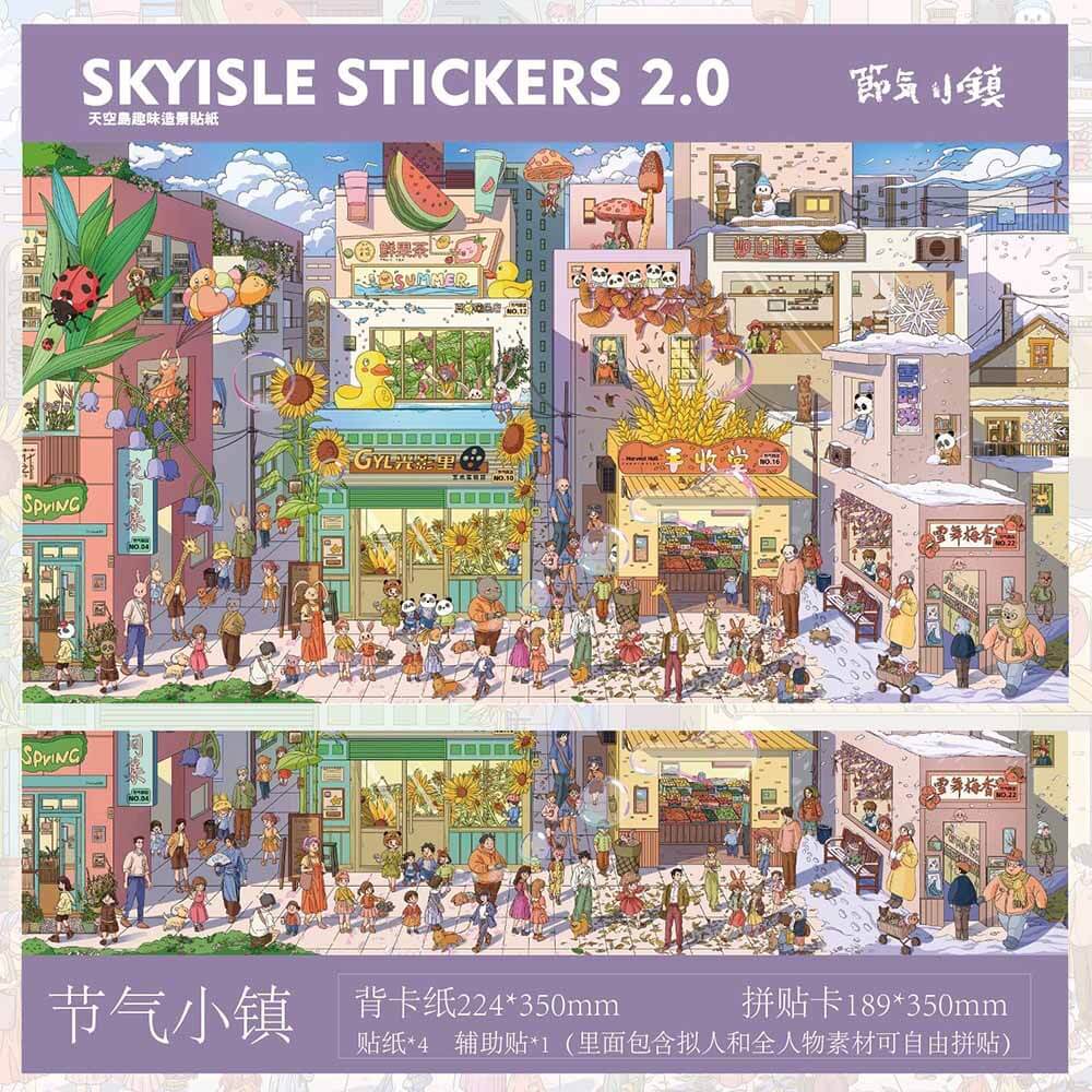 Wander Through DIY 3D Scene Stickers 4 Cute Miniature Scenes(L)