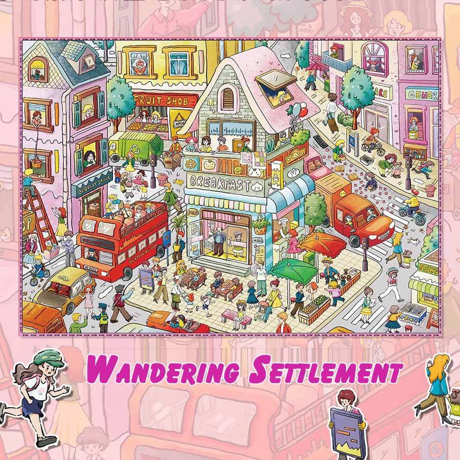 Wandering Settlement DIY 3D Scene Stickers Cute Scenes(XXL)