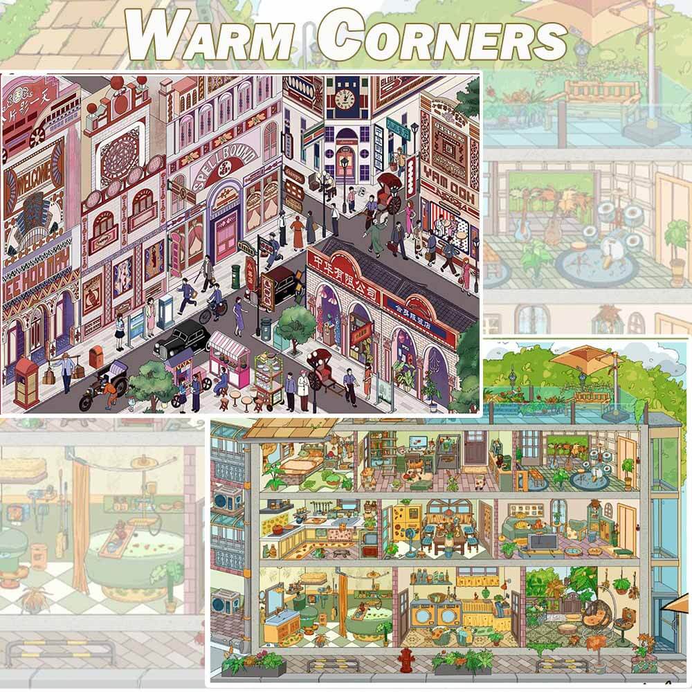 Warm Corners DIY 3D Scene Stickers 2 Cute Miniature Scenes(xL)