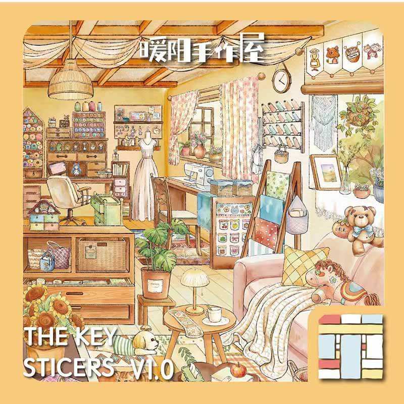 Warm Tone DIY 3D Scene Stickers 2 Cute  Scenes(L)