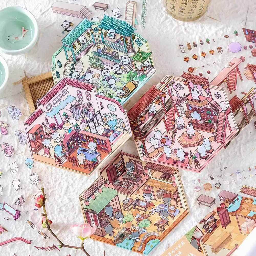 Kinsale Collection DIY 3D Scene Stickers - 4 Lovely Miniature Scenes