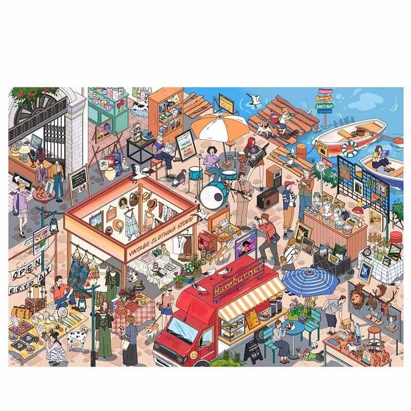 Weekend Stroll DIY 3D Scene Stickers 2 Cute Miniature Scenes(L)