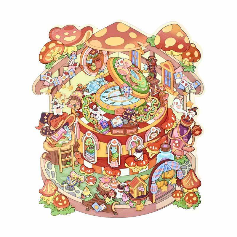 Whimsical Hour DIY 3D Scene Stickers 2 Cute Miniature Scenes(L)