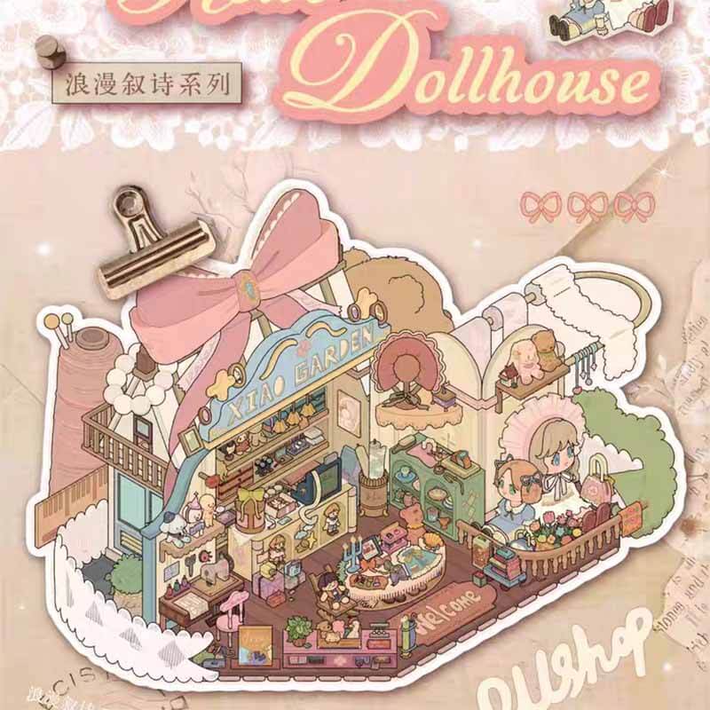 Whimsical Wonders DIY 3D Scene Stickers 4 Cute Miniature Scenes(L)