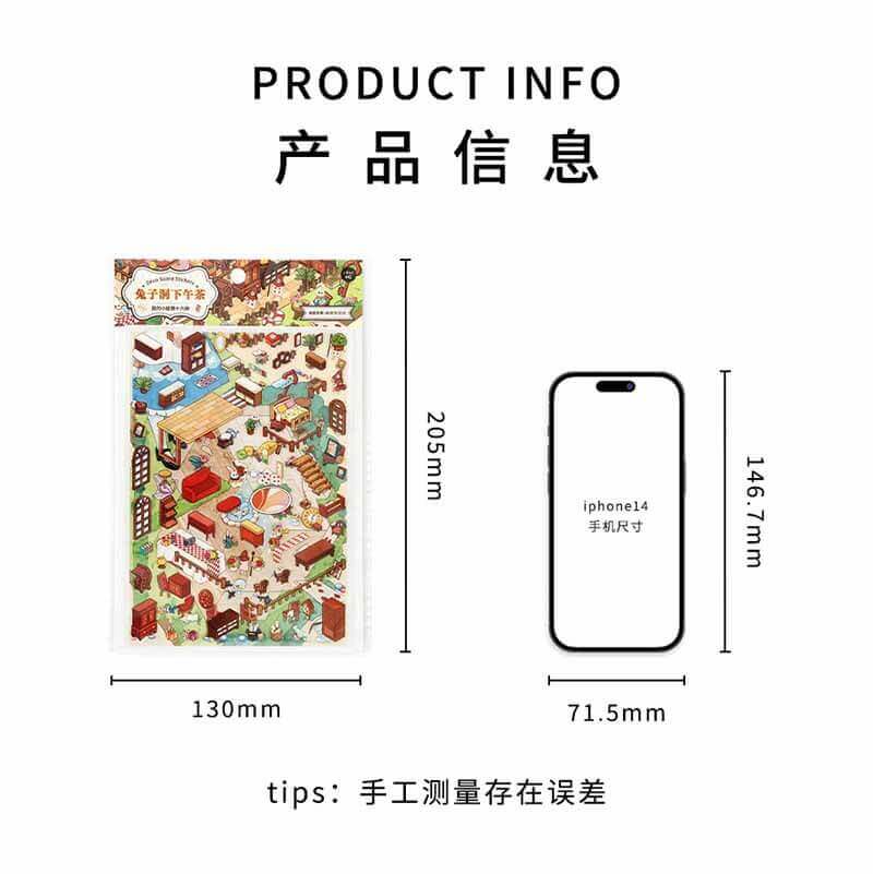 Whimsy Chamber DIY 3D Scene Stickers 4 Cute Scenes(S)