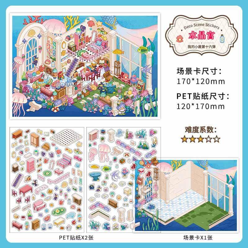 Whimsy Chamber DIY 3D Scene Stickers 4 Cute Scenes(S)
