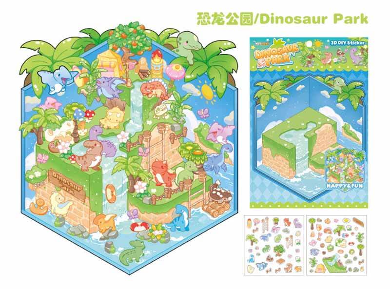 Whimsy Moments DIY 3D Scene Stickers 4 Lovely Miniature Scenes(L)