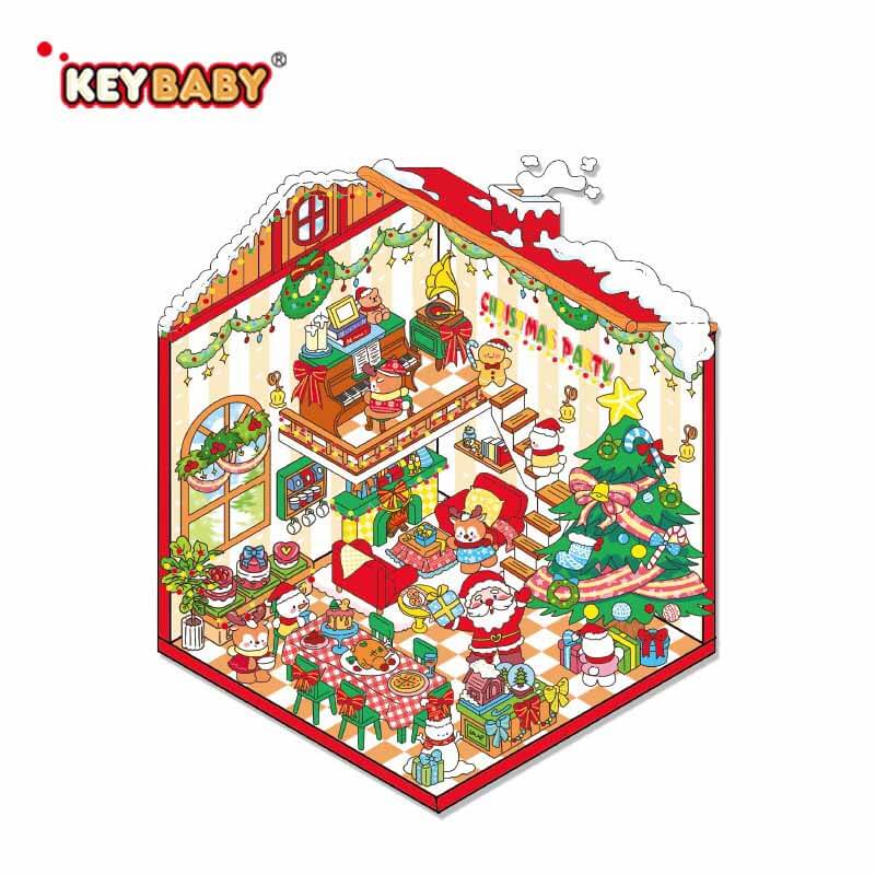 Whimsy Moments DIY 3D Scene Stickers 4 Lovely Miniature Scenes(L)