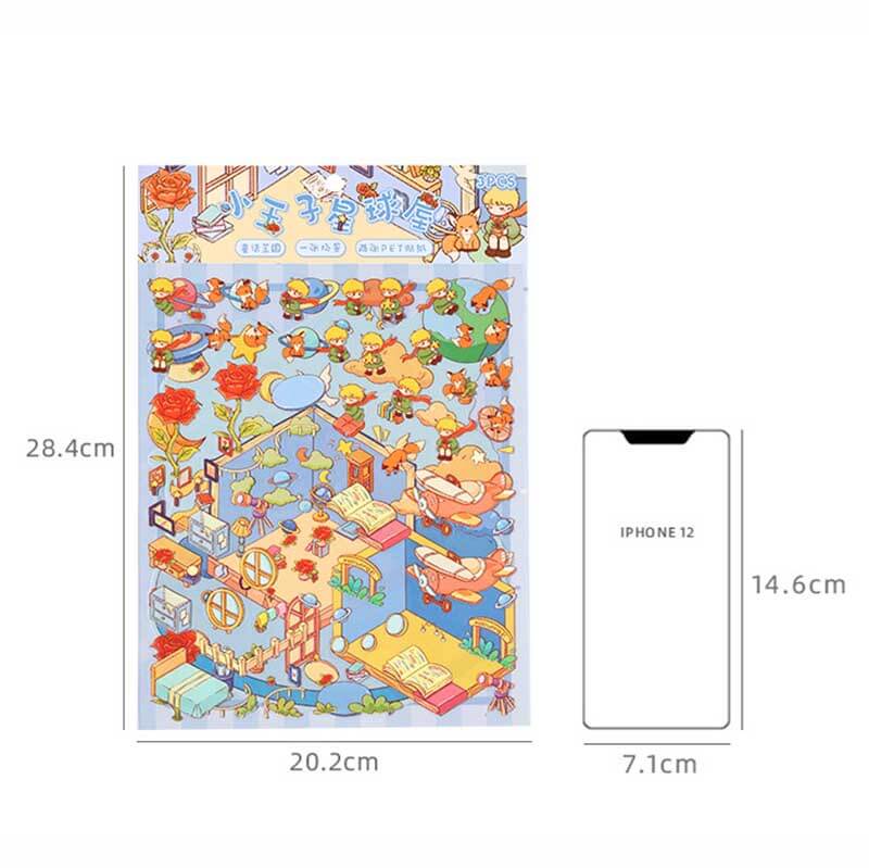 Whimsy Tale Dwellings DIY 3D Scene Stickers 4 Cute Miniature Scenes(L)